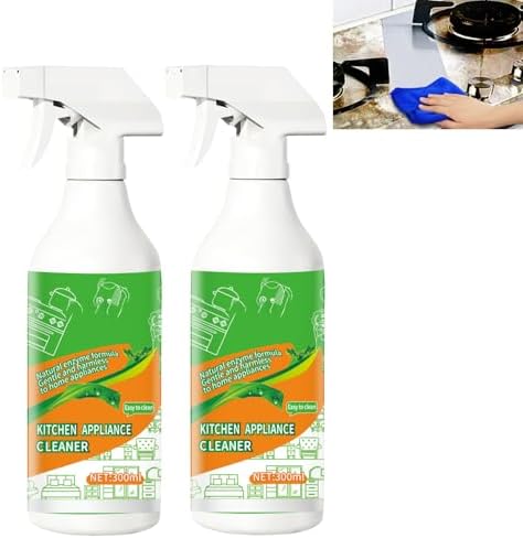 Fly Cleanse Natural Enzyme Formula to Household Appliances,Multi-Purpose Cleaner,Kitchen Appliance Cleaner,For Hold,Oven,Stove,Range Hood,Easy Cleaning Household Items (2PCS)