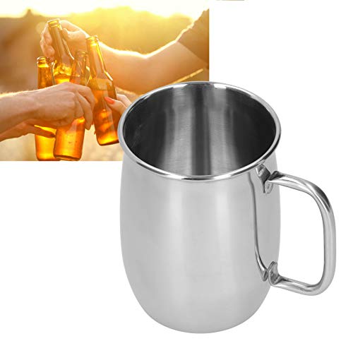 Yosoo 1000ml Stainless Steel Wine Bar Beer Mug,Water Cup with Handle, Portable Coffee Cup Drinkware,Large Capacity Beer Ba...