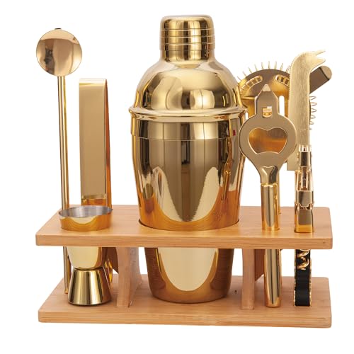 JNWINOG 9Pcs-Cocktail Shaker Set Bartending Kit Cocktail Bar Set Cocktail Mix Drink Making Kit Professional Bar and Home D...