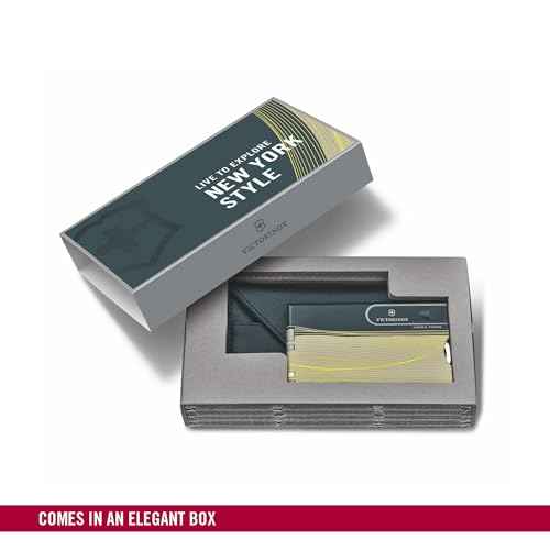 Victorinox Live to Explore Classic Swiss Card, 10 Function Swiss Made Multitool Card, New York Style