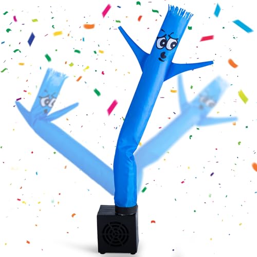 Mealivos Mini Wacky Waving Inflatable Tube Guy with Blower - Funny Desktop Decoration Mini Inflatable Tube Man White Eleph...