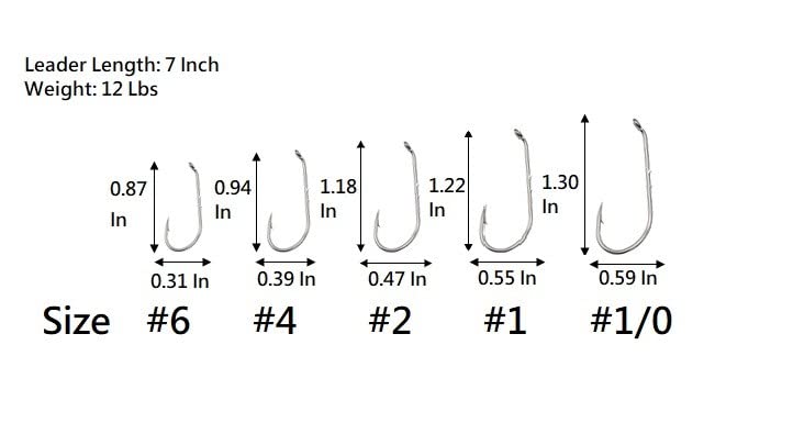 Angler's Grotto Snelled Offset Baitholder Hook | 10 Count Per Pack | Freshwater Saltwater Fishing Hooks | High Carbon Stee...