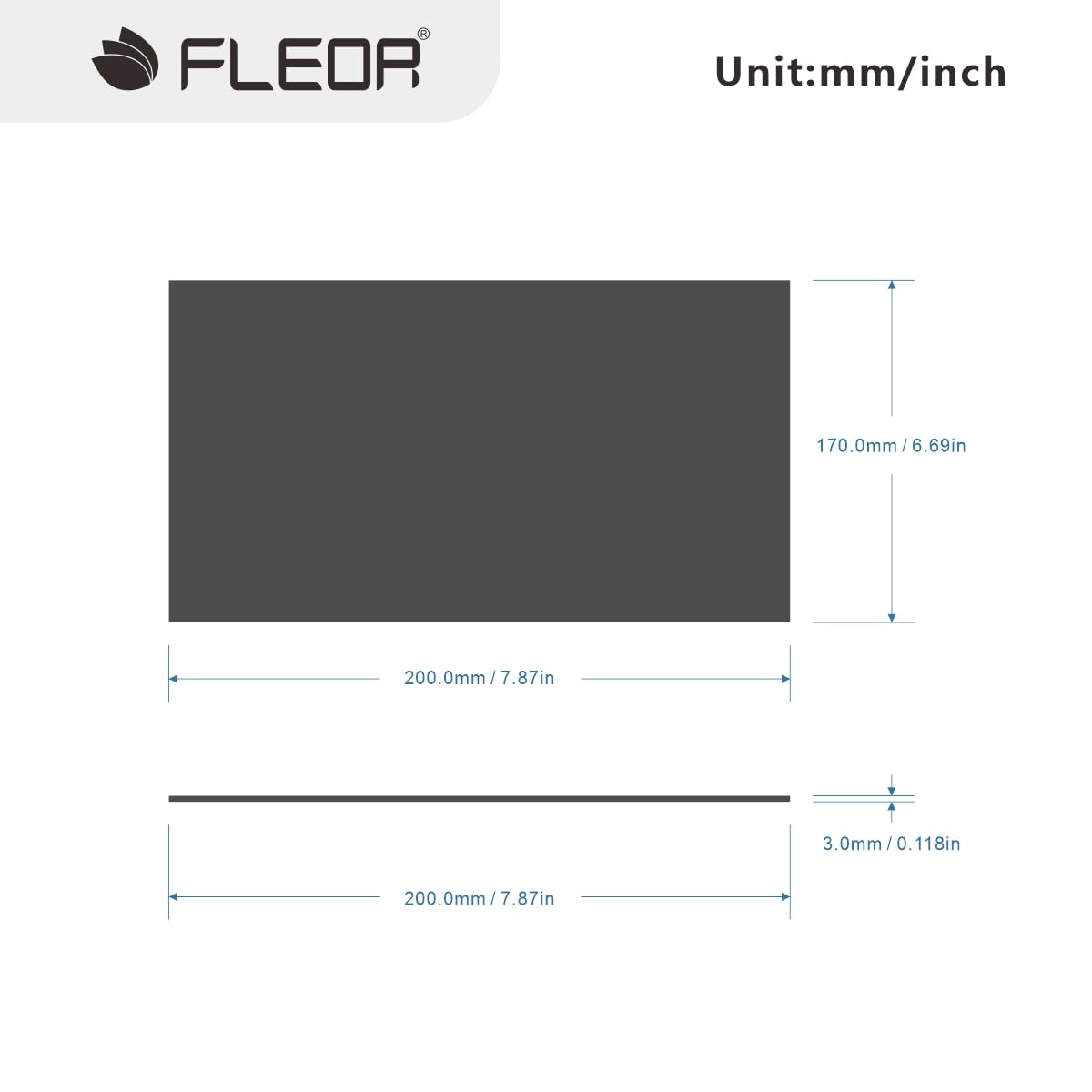 Fleor 20X17Cm Acoustic Pickguard Blank Material Self Adhesive Guitar Pick Guard Scratch Plate Sheet, Black