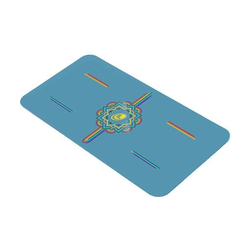 Liforme Yoga Pad - Patented Alignment System, Warrior-like Grip, Non-slip, Eco-friendly and biodegradable, 4.2mm thick pad for knee, elbow and hand support during Yoga (Blue Sky)