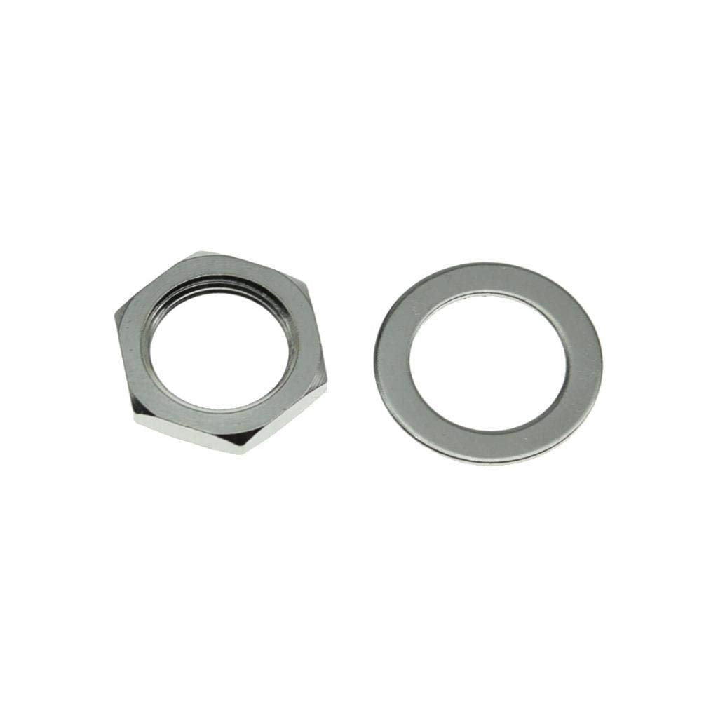 Dopro 20* Guitar Input Output Jack Socket Nut And Washer Guitar Metric Jack Nuts For Import Guitars Nickel
