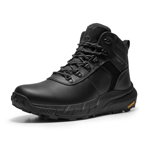 NORTIV 8 Men's Waterproof Hiking Boots Lightweight Outdoor Mid Trekking Winter Snow Leather Shoes DriftShield
