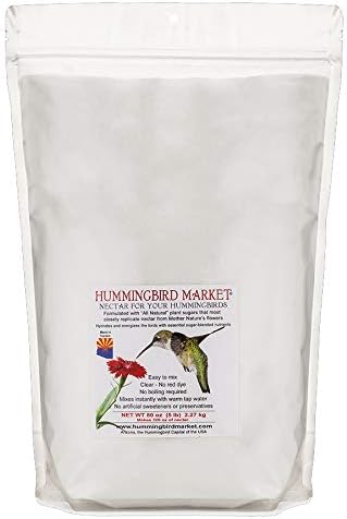 Hummingbird Nectar - All Natural Powder - Hydrating & Energizing, 5 lbs/80 oz. Makes 320 ozs