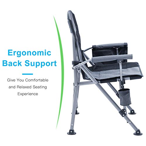 Camping Chair for Adults,Portable Folding Lawn Chair for Outside,Heavy Duty Camping Chair Support up to 330lbs,Collapsible...