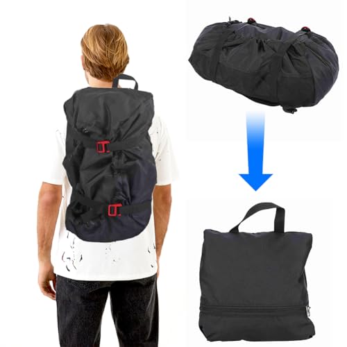 Tiiyee Rock Climbing Rope Bag, Arbor Rope Storage Bag Foldable Backpack with Large Rope Tarp Adjustable Shoulder Straps Wa...