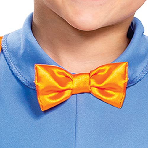 Blippi Costume for Kids, Official Blippi Jumpsuit Outfit with Hat and Bowtie, Classic Toddler Size