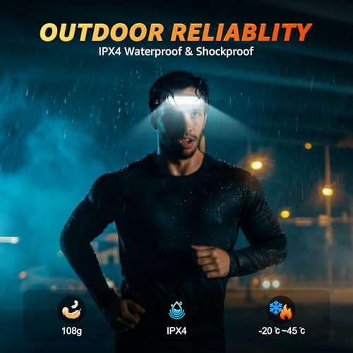 (3-Pack) Headlamp Rechargeable, 230° COB Wide Beam Head Lamp Headband with Motion Sensor, 5 Modes Headlight Led Head Band,...