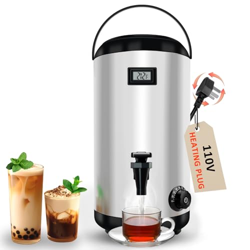 Hijolla Drink Dispenser with Heating Insulated Beverage Dispenser, Electric Heating Beverage Dispenser-75 Cup Hot&Cold wat...
