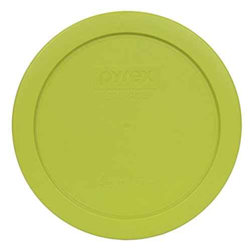 Pyrex (2) 7402-PC 6/7-Cup Green, (2) 7201-PC 4-Cup Edamame Green, and (2) 7200-PC 2-Cup Lawn Green Replacement Lids - Made in USA