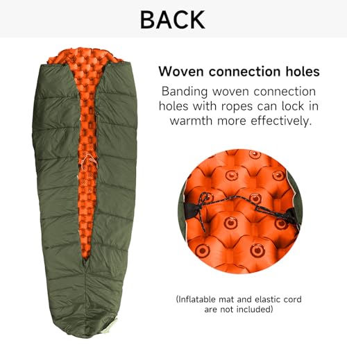 Sleeping Bag Topquilt with Inflatable Sleeping Pad, Warm Insulation Sleeping Quilt for Backpacking, Camping and Hiking