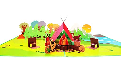 iGifts And Cards I Love Camping 3D Pop Up Greeting Card – Back To Outdoor Nature Birthday Gift, Awesome Retirement Adventu...