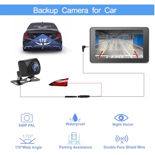 Capapro 7" HD Portable Carplay Wireless Touch Screen Double Din Car Stereo Compatible Apple Carplay and Android Auto with ...