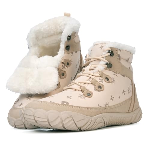 Hi-Y2Kgirls Winter Footwear Barefoot Shoes Women Men Zero Drop Barefoot Hiking Boots Slip On Warm Waterproof Snow Boot Min...