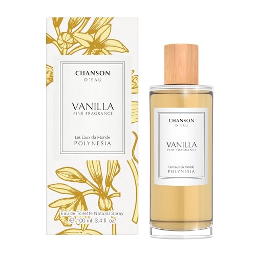 Chanson Vanilla Eau de Toilette 3.4 fl oz (Pack of 1), Notes of Pear, Sugar, and Vanilla, Women's Fragrance, Long Lasting, Everyday Fragrance, Travel Size