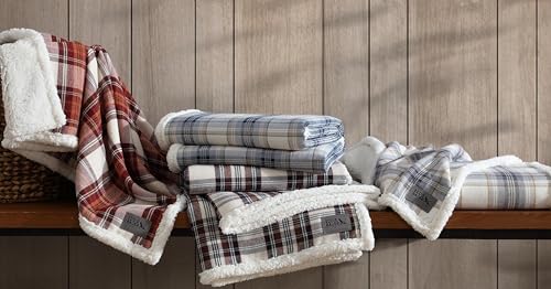 Eddie Bauer - Blanket, Super Soft Reversible Sherpa & Brushed Fleece Bedding, Throw Blankets for Couch, Ideal for Lounging...