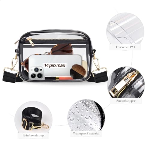 Aodotx Clear Bag Stadium Approved, Clear Crossbody Bag Purses for women for Concert, Sports, Festivals