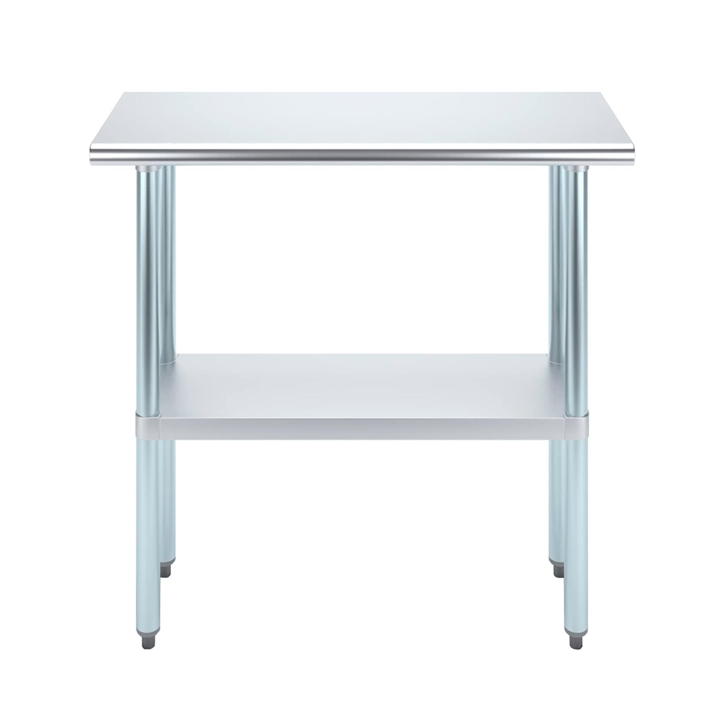 AmGood 14 in. x 36 in. Stainless Steel Work Table | Metal Kitchen Food Prep Table | NSF