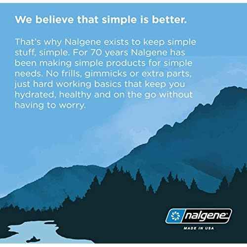 Nalgene On The Fly BPA-Free Water Bottle, Gray with Blue, 32 Oz, Gray w/Blue (5565-0132)