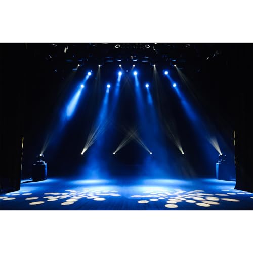 Free Stage Concert Backdrop Night Show Entertainment Discos Party Club Photography Background Blue Spotlight Lights Backdr...