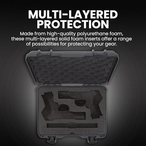 NANUK Hard Case with Custom Foam Insert for 2 up to 15 UP Professional Sporting Gear with Wheels ? IP67 Waterproof Gear Case Storage, Made in Canada