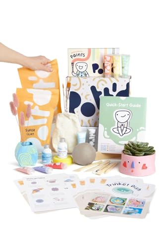 Pott'd Air Dry Clay for Adults. Beginners Home Pottery Kit for Adults. DIY Craft Kit for Adults. Kit Includes: Air-Dry Cla...