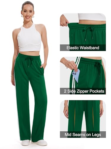 Tapata Women's 28/30/32/34 Inseam Track Pants Loose Straight Leg Jogging Sweatpants Warm-Up Sports Athletic Running