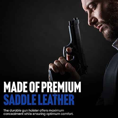 DeSantis Thumb Break Mini Slide Holster - Leather OWB Holster, Fits the SIG Sauer P365, P365 XL RomeoZero, P365 XL, P365 SAS - Right Hand Draw, Black