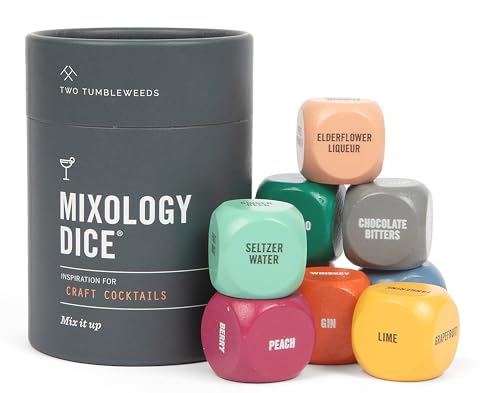 Two Tumbleweeds Mixology Dice - New Edition: Set of 9 Dice to Inspire Craft Cocktails & Mocktails with Recipe Booklet - Un...