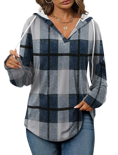 Bofell Womens Fashion Tops Hoodies for Women Pullover Oversized Sweatshirts Long SLeeve Shirts Loose Fit