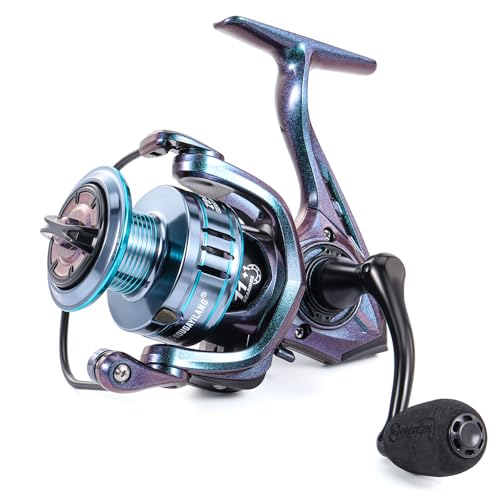 Sougayilang Chameleon Paint Spinning Fishing Reel,Super Powerful Smooth Drag with 11+1 Ball Bearings from 1000 to 4000 Ser...