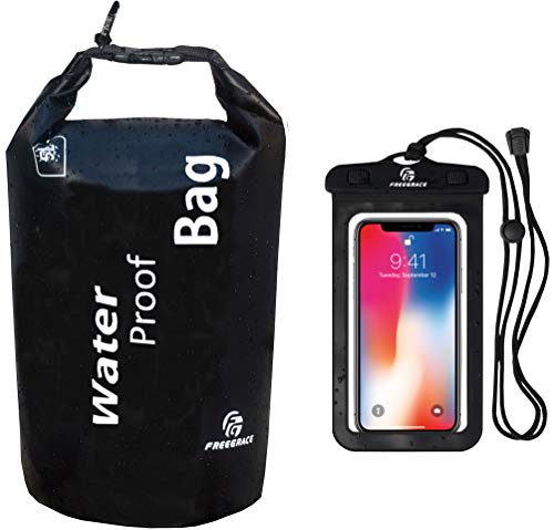 Freegrace Waterproof Dry Bag - Lightweight Dry Sack with Seals and Waterproof Case - Float on Water - Keeps Gear Dry for K...