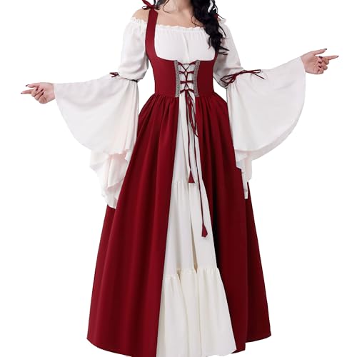 Spooktacular Creations Halloween Renaissance Costume Women, Renaissance Corset Dress, Plus Size Medieval Chemise for Cosplay