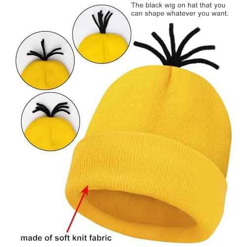 Halloween Costume for Adult Women,Goggles/Yellow Beanie/Blue Dress/Suspenders/Gloves Halloween Costume Accessories