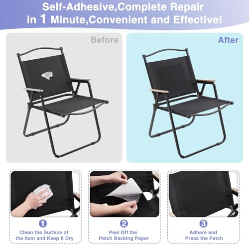 Gheeidau Canvas Repair Patch 9×11 Inch 3Pcs Waterproof Self-Adhesive Fabric Repair Patch for Tents,Boat Cover,Pop Up Canop...