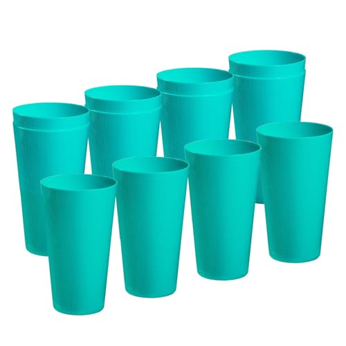 Boshangjia Plastic Tumblers Large Cups 35-ounce Unbreakable Drinking Glasses set of 12-Stackable & Reusable Drinkware for ...