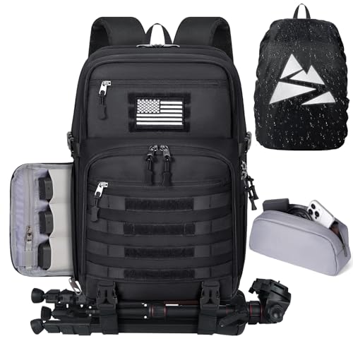 SDYSM Camera Backpack Bag Professional for DSLR/SLR Mirrorless Camera Waterproof 15.6 inch Tactical Camera Bags for Photog...