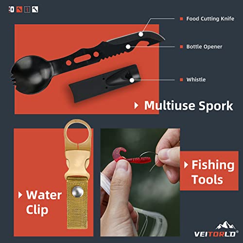 VEITORLD Gifts for Him Men Husband Dad Valentines Day - Survival Gear and Equipment 12 in 1, Survival Kits - Cool Fishing ...