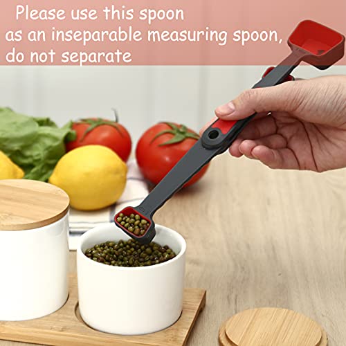 Collapsible Silicone Soft Measuring Cups and Measuring Spoons,8 pieces Portable Food Grade Silicone Measurement Cup for Li...