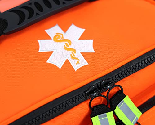 Lightning X Products Lightning X Mid-Sized First Responder EMT Bag | LXMB25 Fully Stocked Aid Kit w/ 200+ BLS Supplies - O...