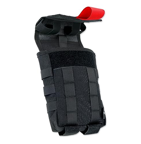 Lightning X Fully Stocked Quick-Draw Tactical IFAK MOLLE First Aid Kit w/Red Tab Technology LXPB70-SKK - Black