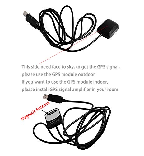 VK-162 G-Mouse USB GPS Dongle Navigation Module External GPS Antenna Remote Mount USB GPS Receiver for Raspberry Pi Suppor...