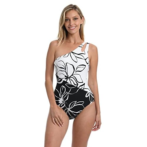 La Blanca Womens One Shoulder One Piece SwimsuitOne Piece Swimsuit