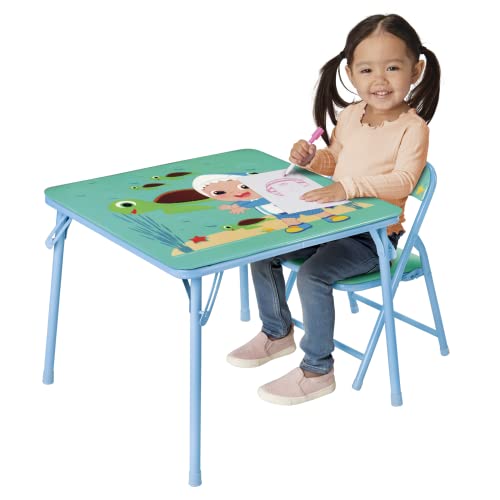 CoComelon Table & Chair Set for Toddlers 24-48M, Includes 1 Table & 1 Chair - Sturdy Metal Construction, Table: 20" L x 2...