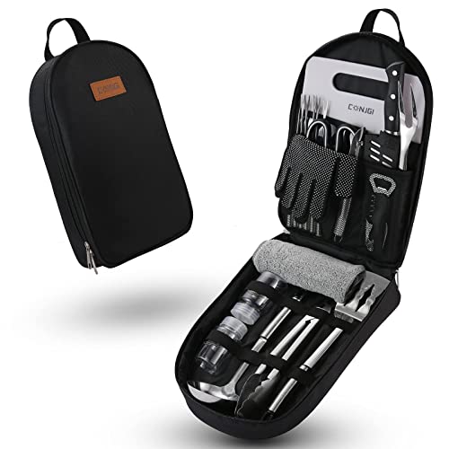 Camping Cookware Storage Bag - Camping Cooking Utensils Set Bag Camping Tool Portable Storage Bag Suitable for Knife, For...