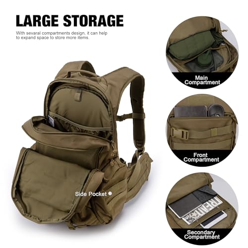 Mardingtop Tactical Molle Backpack for Men & Tactical Utility Pouch