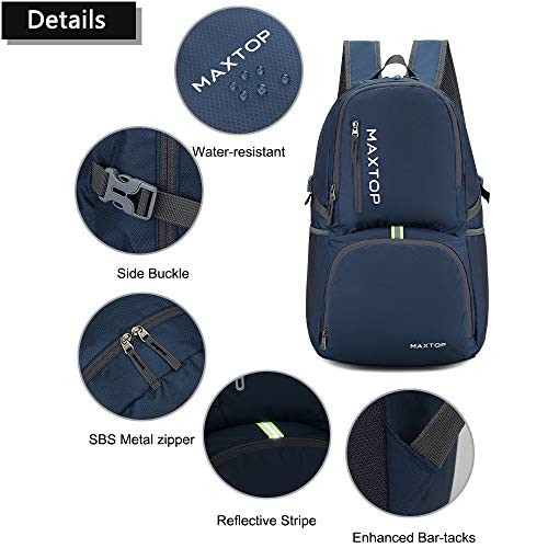 MAXTOP 40/50L Lightweight Packable Backpack for Hiking Traveling Camping Water Resistant Foldable Outdoor Travel Daypack